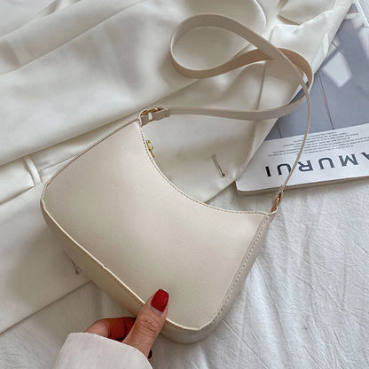 Solid Color Shoulder Bag