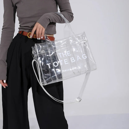 Transparent Tote – Trendy, Spacious & Designer-Inspired