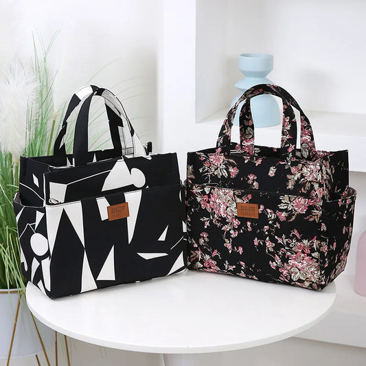 Large Capacity Thickened Cloth Tote – Minimalist Work & Lunch Storage Bag for Daily Use
