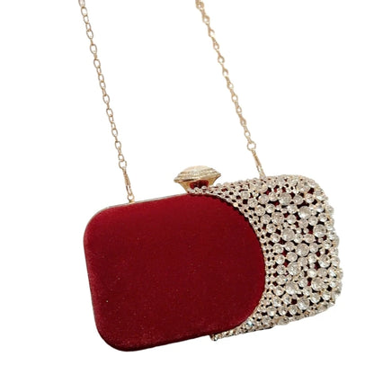 Glitter Evening Clutch – Small Phone Purse with Detachable Chain for Women