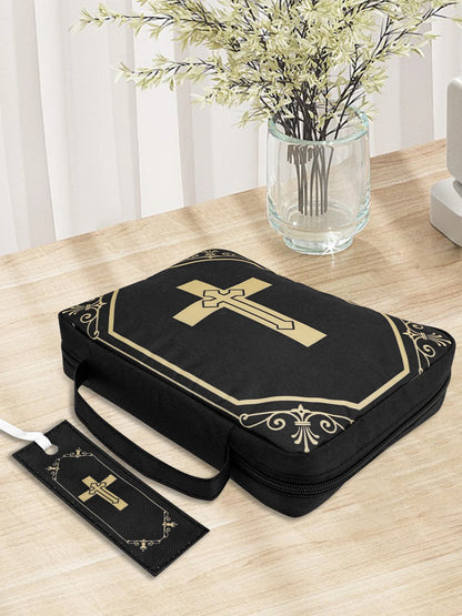 Portable Bible Case – Elegant Cross Design, Travel-Friendly