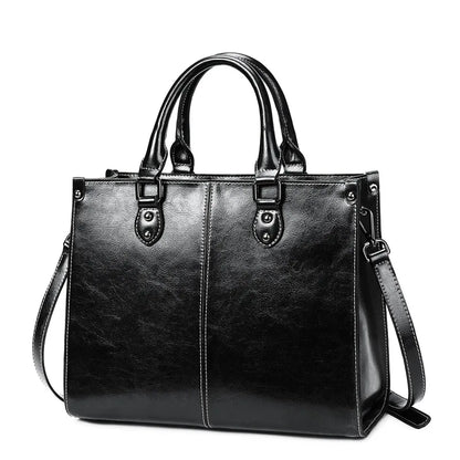 Luxury Top Handle Bag – Cowhide Leather, Timeless Style