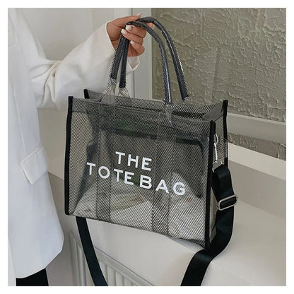 Luxury Clear Beach Tote – Chic, Spacious & Summer-Perfect