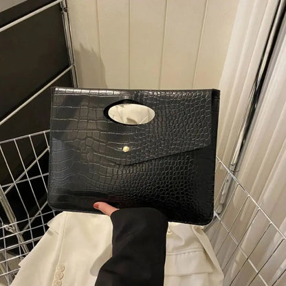 Crocodile Pattern Clutch – Elegant Tote & Handbag for Office, Dinner & Giftin