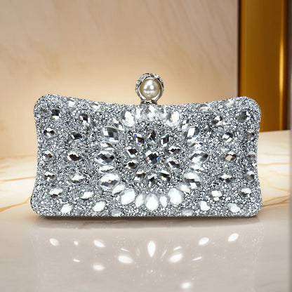 Acrylic Rhinestone Evening Clutch – Glam Party & Wedding Shoulder Bag