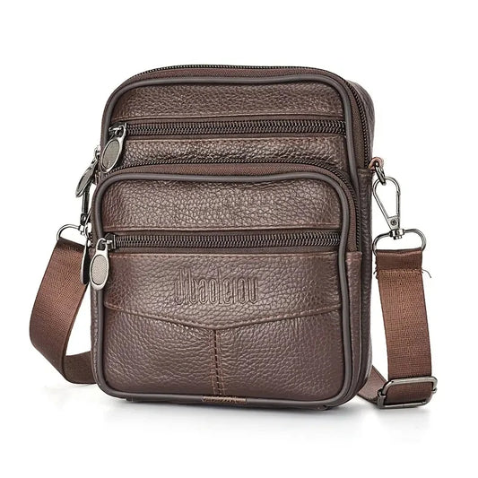 Genuine Leather Multi-Purpose Crossbody for Men