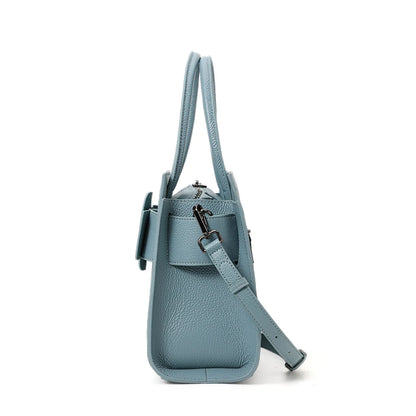 Letter-Shaped Genuine Leather Bag – Fashionable Crossbody & Shoulder Style for Women