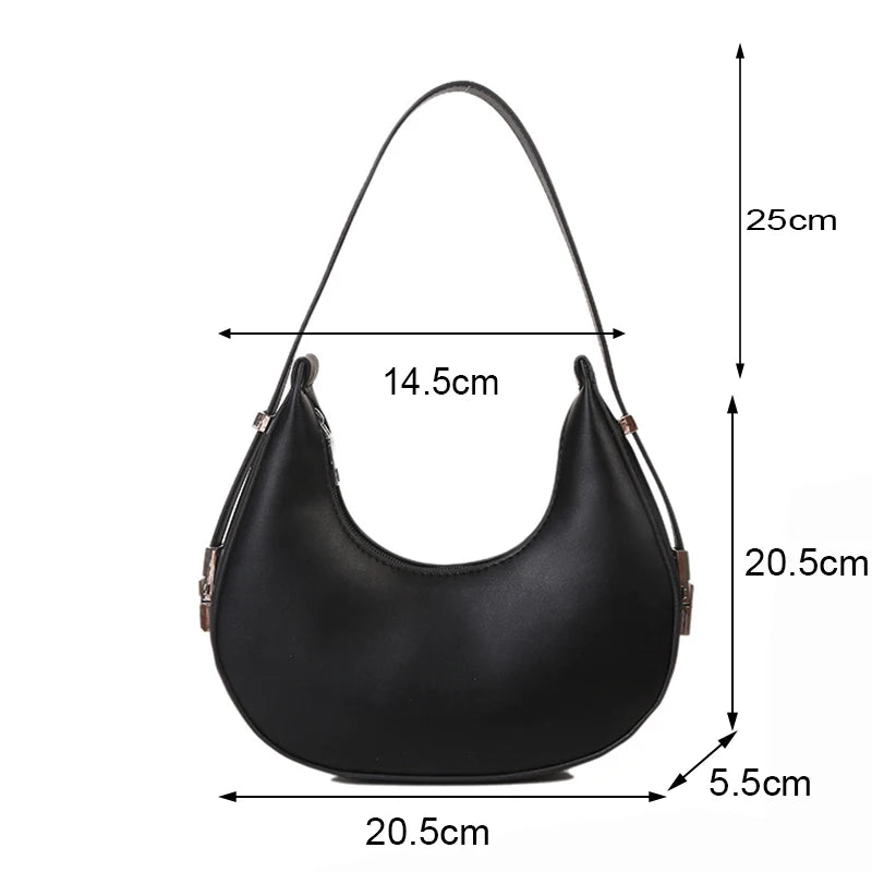 Soft Leaher Curve Hobo Purse