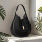Chic Ruffle Dumpling Bag – Trendy Chamois Leather Underarm & Moon Tote for Women