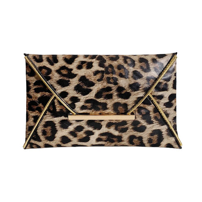 Vintage Animal Print Envelope Clutch