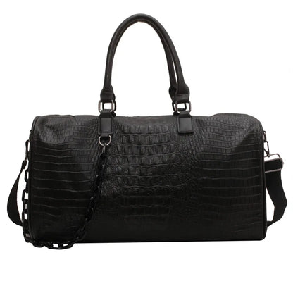 Waterproof  Leather Travel Duffel – Large Capacity Candy Color Shoulder & Gym Bag for Women