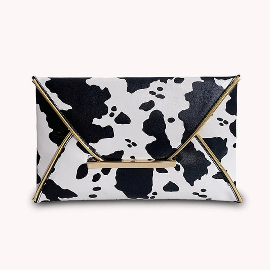 Vintage Animal Print Envelope Clutch