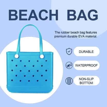 Large EVA Beach Tote – Jelly Style, Summer-Ready & Mom-Friendly