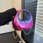 Luxury Clear Acrylic Evening Clutch – Half-Moon Shoulder Bag for Women’s Weddings & Parties