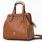 CH Classic Monogram Handbag – Zippered Solid Color Block Shoulder Bag for Women