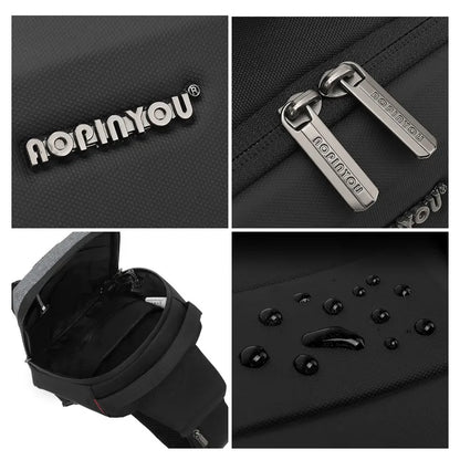Hard Shell Chest Sling – Waterproof Travel Bag with USB Port