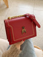 Trendy Flap Square Bag – Women’s Faux Leather Crossbody with Chain Detail