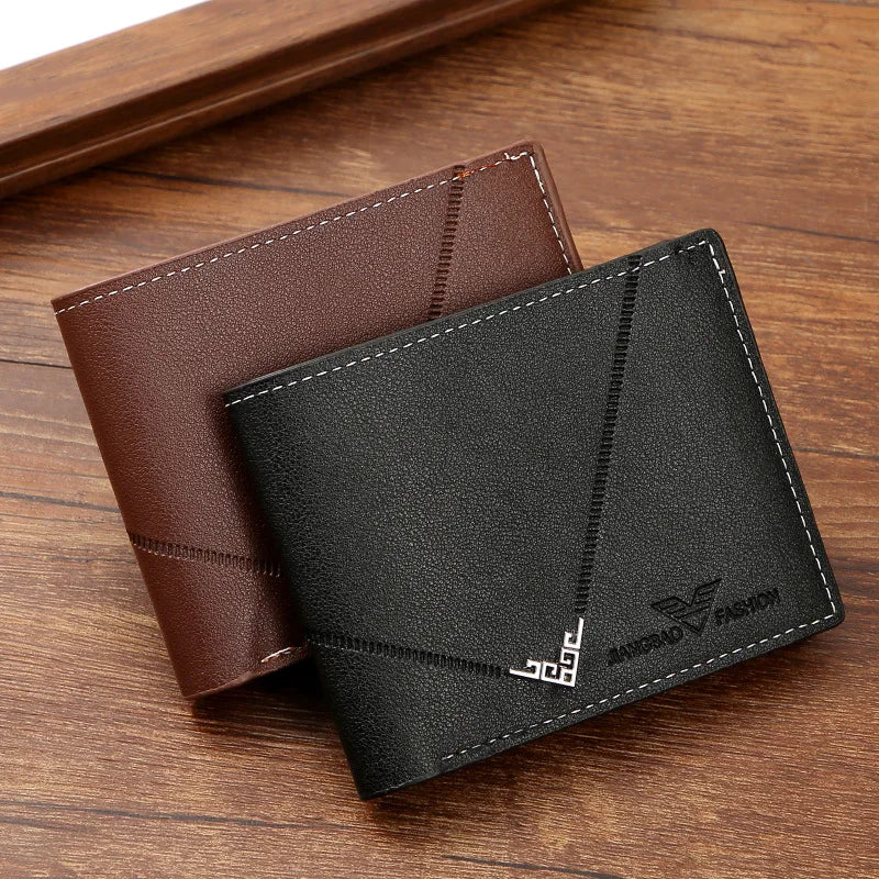 Men’s Slim Bifold Wallet – Leather Money Clip with Multi-Card & ID Holder