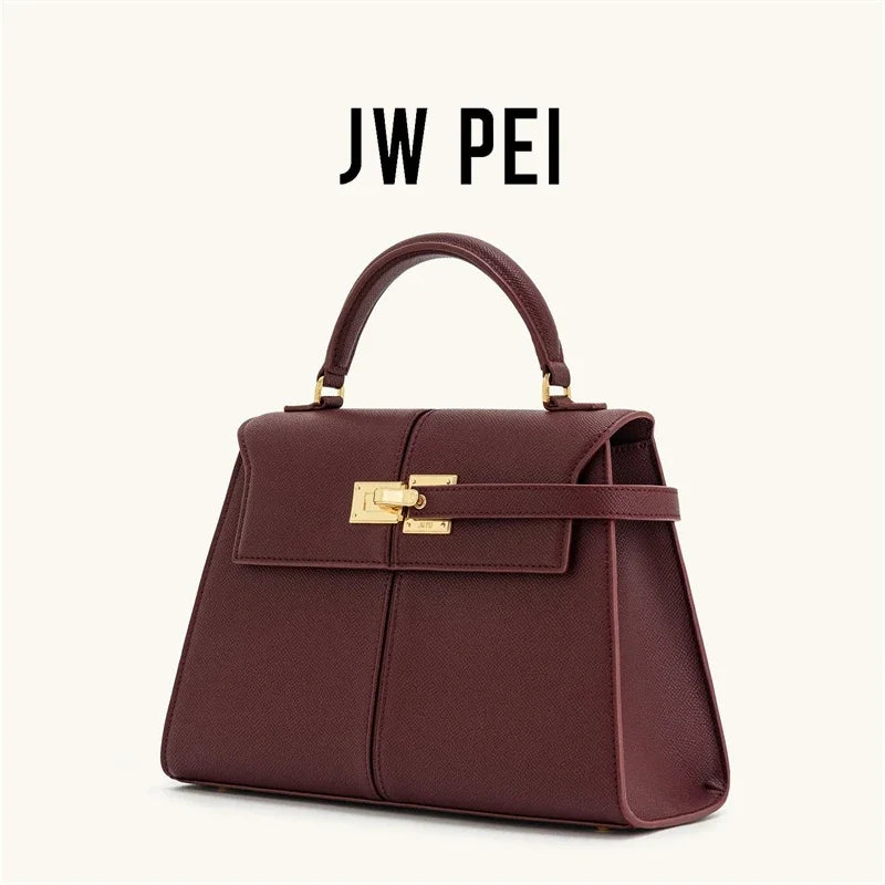 Elise Designer Handbag – Wine Red Premium Tote & Square Crossbody Bag for Women