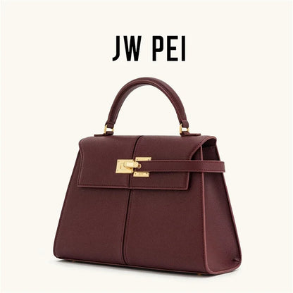 Elise Designer Handbag – Wine Red Premium Tote & Square Crossbody Bag for Women