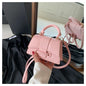 Solid Color Leather Bag – Stylish Hand-Carry & Messenger Mini Bag