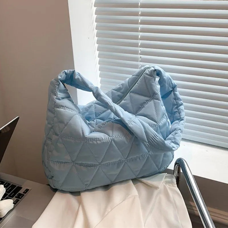 Quilted Sporty Puffer Hobo