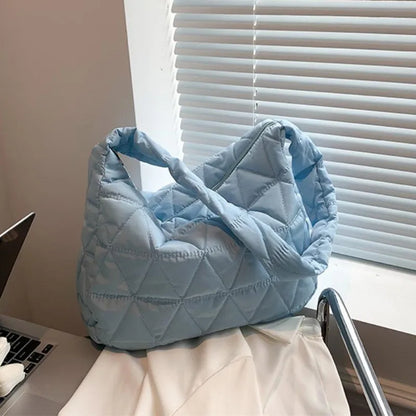 Quilted Sporty Puffer Hobo