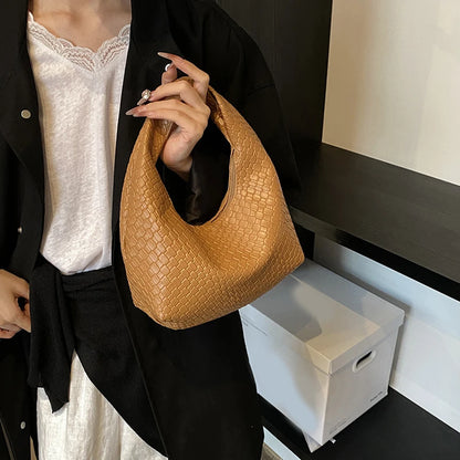Soft Embossed Top-Handle Shoulder Bag