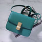 Genuine Leather Tofu Bag – Luxury Purple Shoulder & Crossbody Handbag for Women