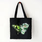 Butterfly Print Canvas Tote – Foldable, Reusable & Stylish