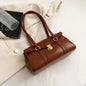 Vintage England-Style Leather Bag – Retro Red Underarm Tote & Commuter Shoulder Purse for Women