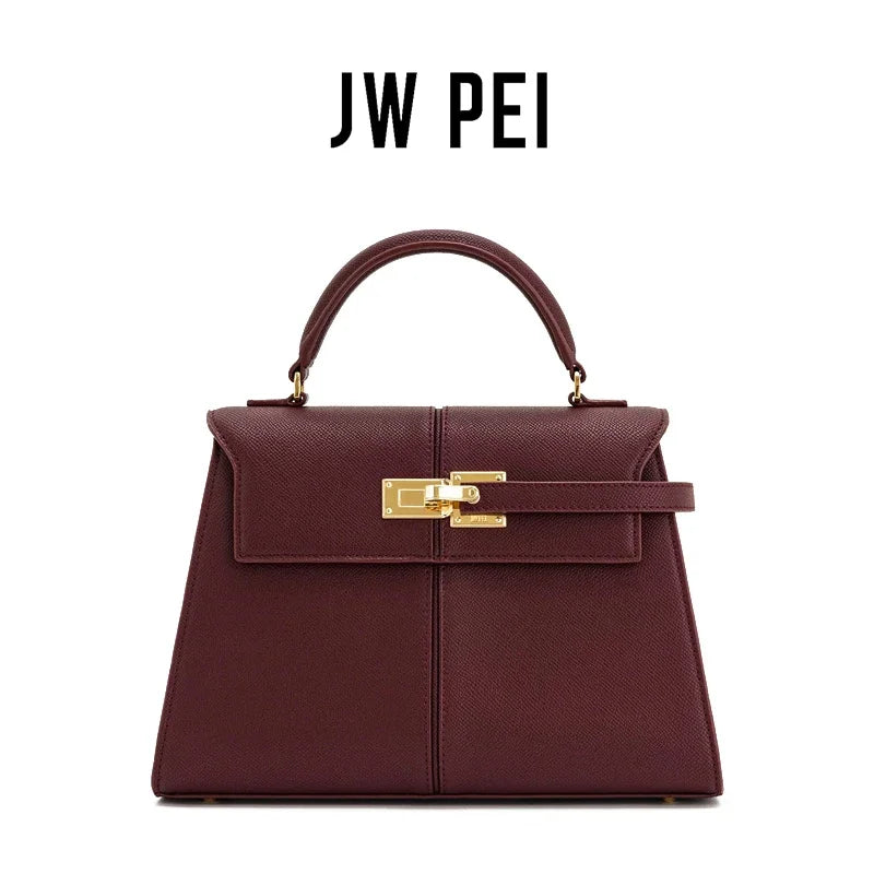 Elise Designer Handbag – Wine Red Premium Tote & Square Crossbody Bag for Women