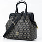 CH Classic Monogram Handbag – Zippered Solid Color Block Shoulder Bag for Women