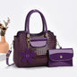 2-Piece PU Leather Bag Set – Classic Tote & Clutch Combo