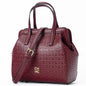 CH Classic Monogram Handbag – Zippered Solid Color Block Shoulder Bag for Women