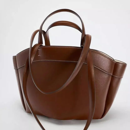 Luxury PU Leather Tote – High-Quality Designer Shoulder & Bucket Bag for Women