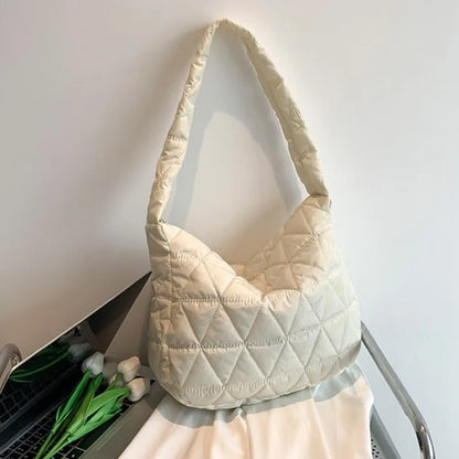 Quilted Sporty Puffer Hobo