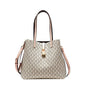CH Premium Leather Crossbody – Large Letter Print Tote for Daily Commute