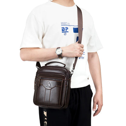 Classic Retro Men’s Cowhide Crossbody Bag