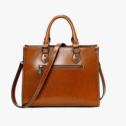 Luxury Top Handle Bag – Cowhide Leather, Timeless Style