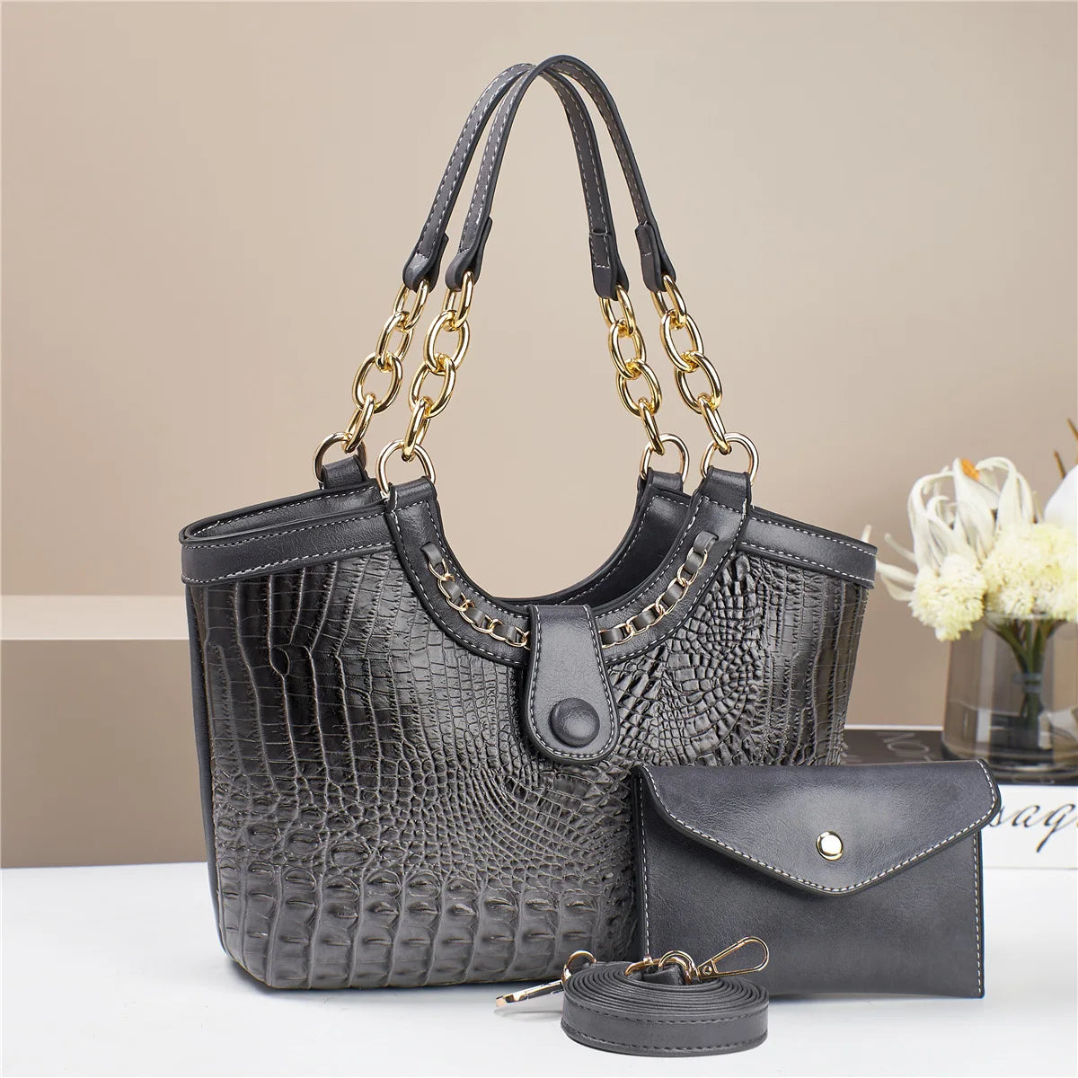 Soft Leather Handbag – Versatile Crossbody Shoulder Bag for Women