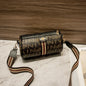 European Retro Boston Barrel Bag – Printed Large-Capacity Crossbody Handbag for Women