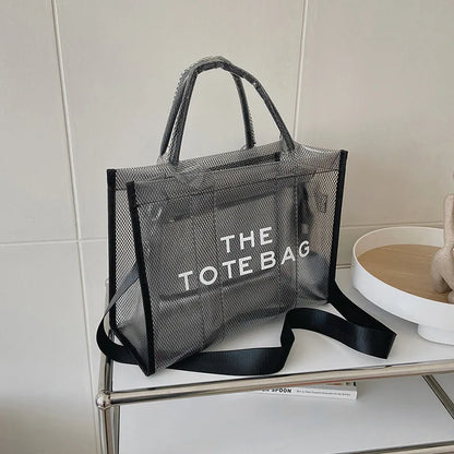 Luxury Clear Beach Tote – Chic, Spacious & Summer-Perfect