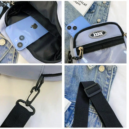 Unisex Korean Ita Bag with Clear Pocket