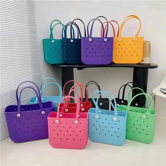Large EVA Beach Tote – Jelly Style, Summer-Ready & Mom-Friendly
