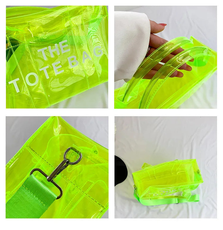 Transparent Tote – Trendy, Spacious & Designer-Inspired
