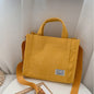 Fashionable Corduroy Shoulder Bag – Large Capacity