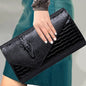 Crocodile Print Clutch – Stylish Large-Capacity Crossbody Bag for Women