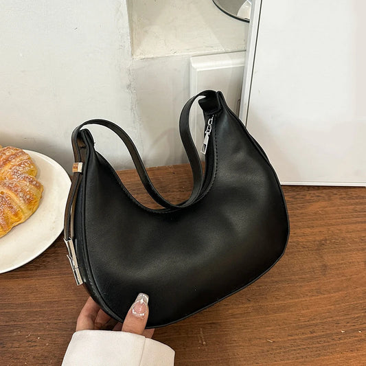 Soft Leaher Curve Hobo Purse