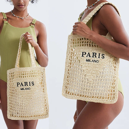 Handwoven Straw Tote – Chic, Spacious & Perfect for Summer